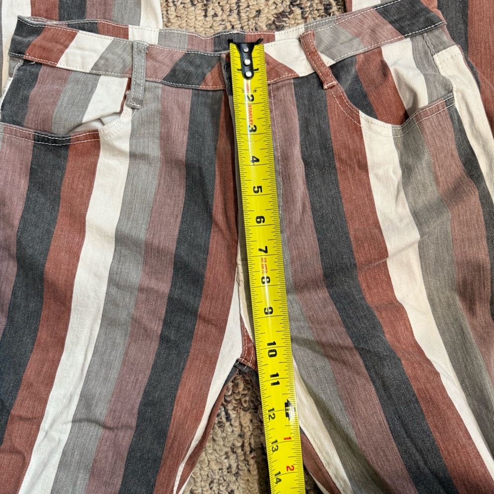 Striped Flare & Wide Leg Jeans - Picture 7 of 9